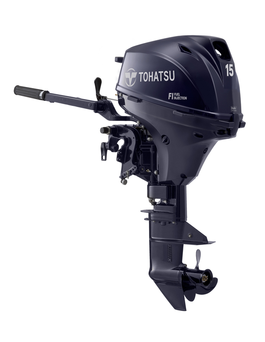 Tohatsu-15HP-MFS15EEFS.jpg Tohatsu MFS15EEFS 15 HP Outboard Motor - Image 1
