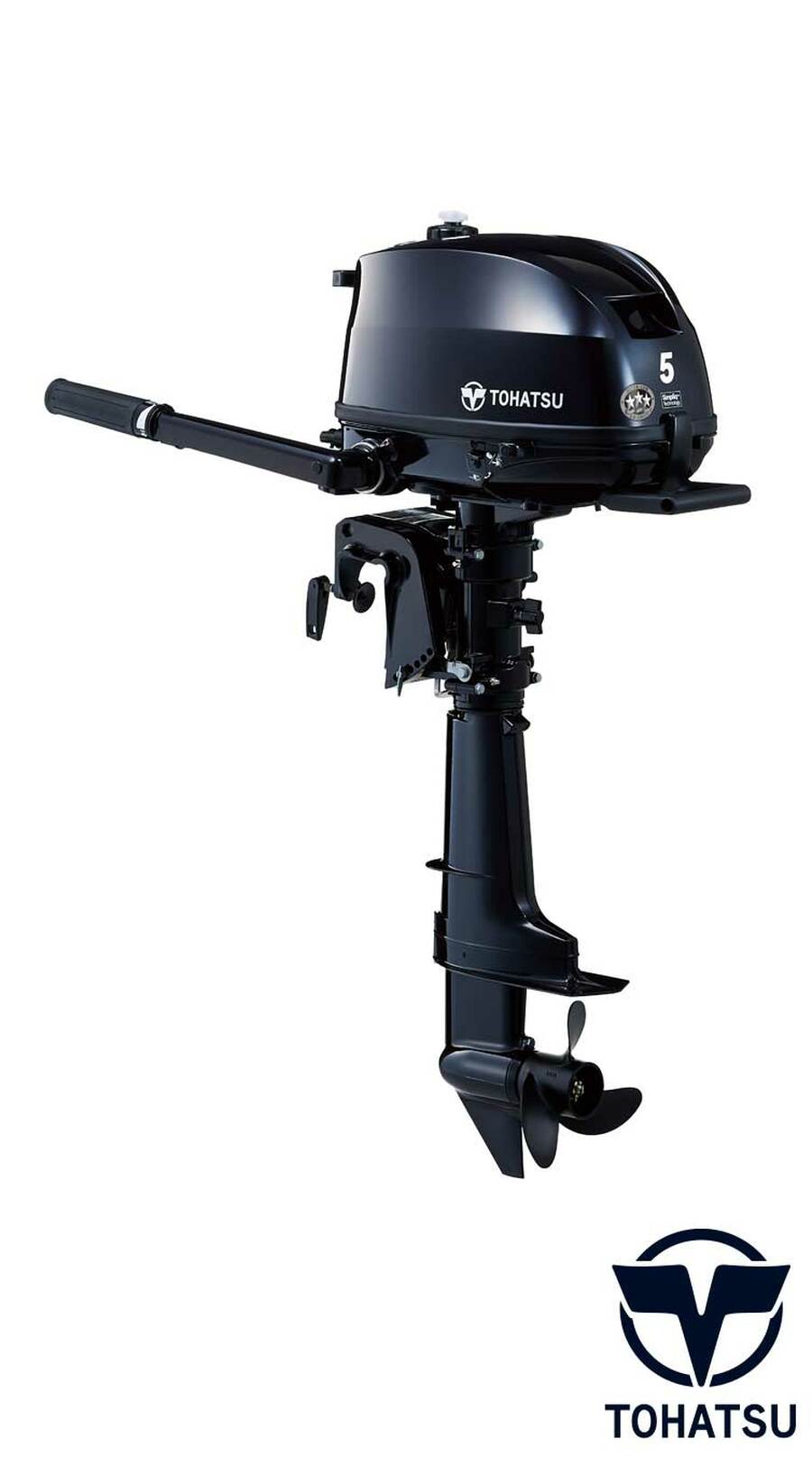 Tohatsu-5HP-MFS5DL.jpg Tohatsu MFS5DL 5 HP Outboard Motor - Image 1