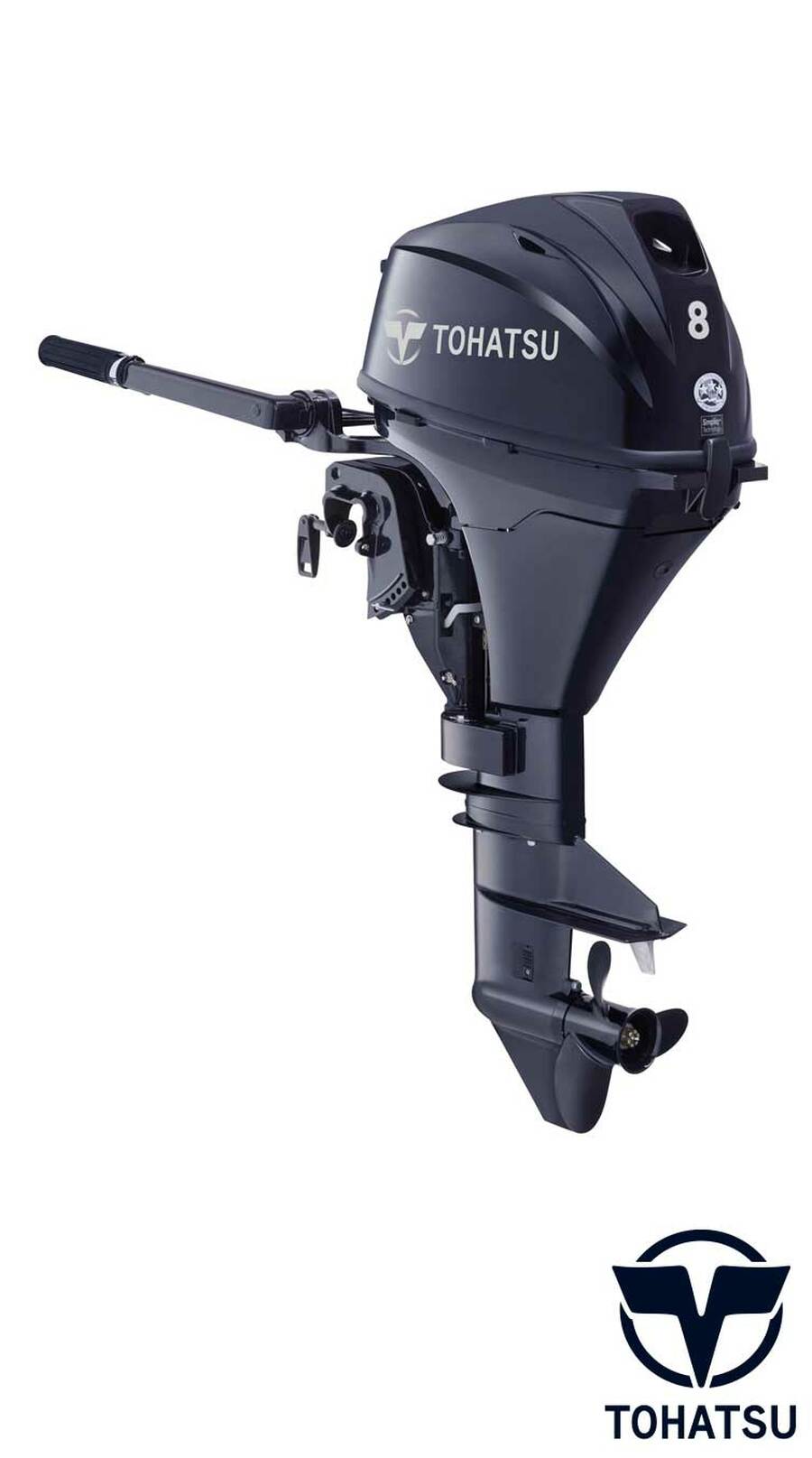 Tohatsu-8HP-MFS8BEFL.jpg Tohatsu MFS8BEFL 8 HP Outboard Motor - Image 1