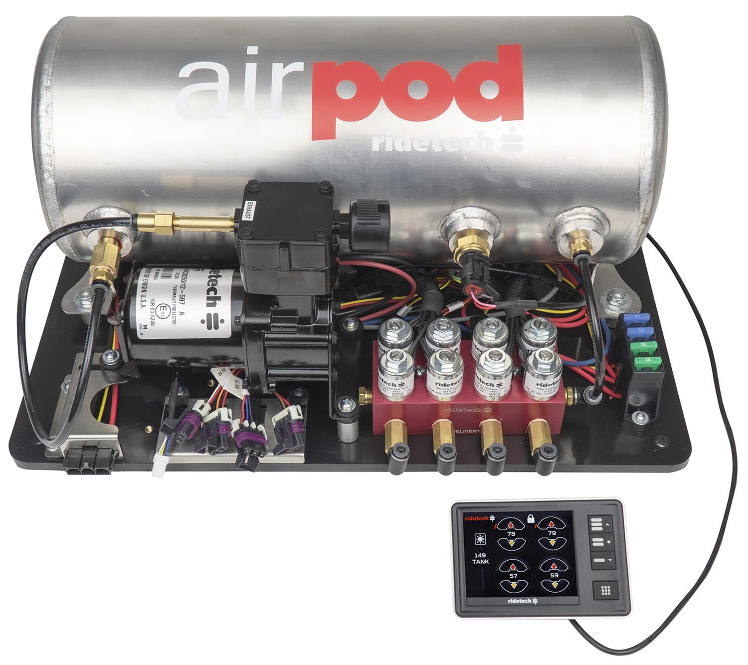 art-30514000_yy_xl.jpg RideTech RidePro E5 Air Ride Suspension Control AirPod Single Compressor Systems 30514000 - Image 1