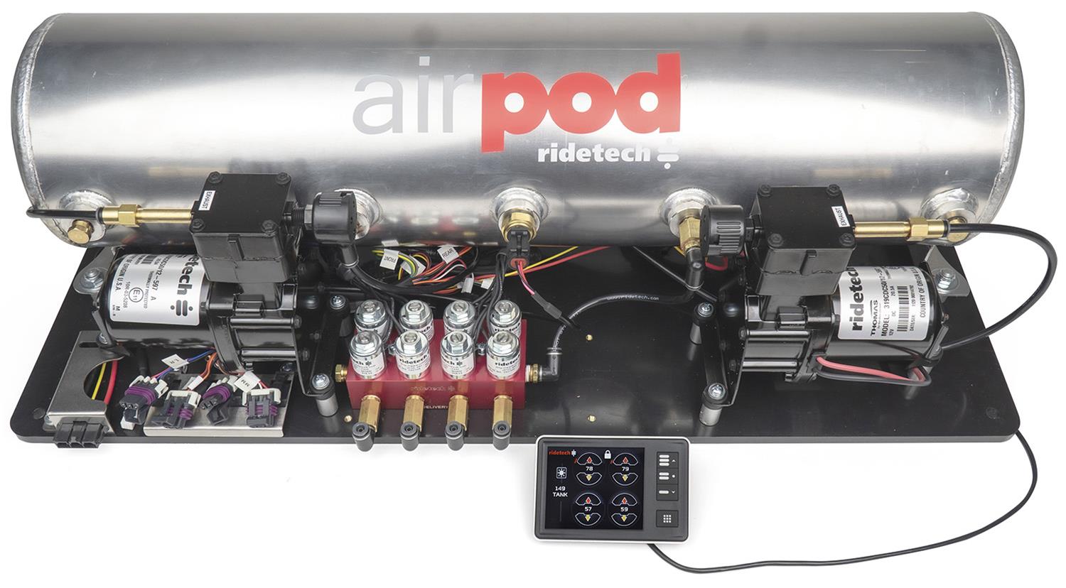 art-30514100_or_xl.jpg RideTech RidePro E5 Air Ride Suspension Control AirPod Dual Compressor Systems 30514100 - Image 1