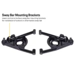 1970-81 Camaro Upper and Lower Tubular Control Arms, Black, Set - Image 4