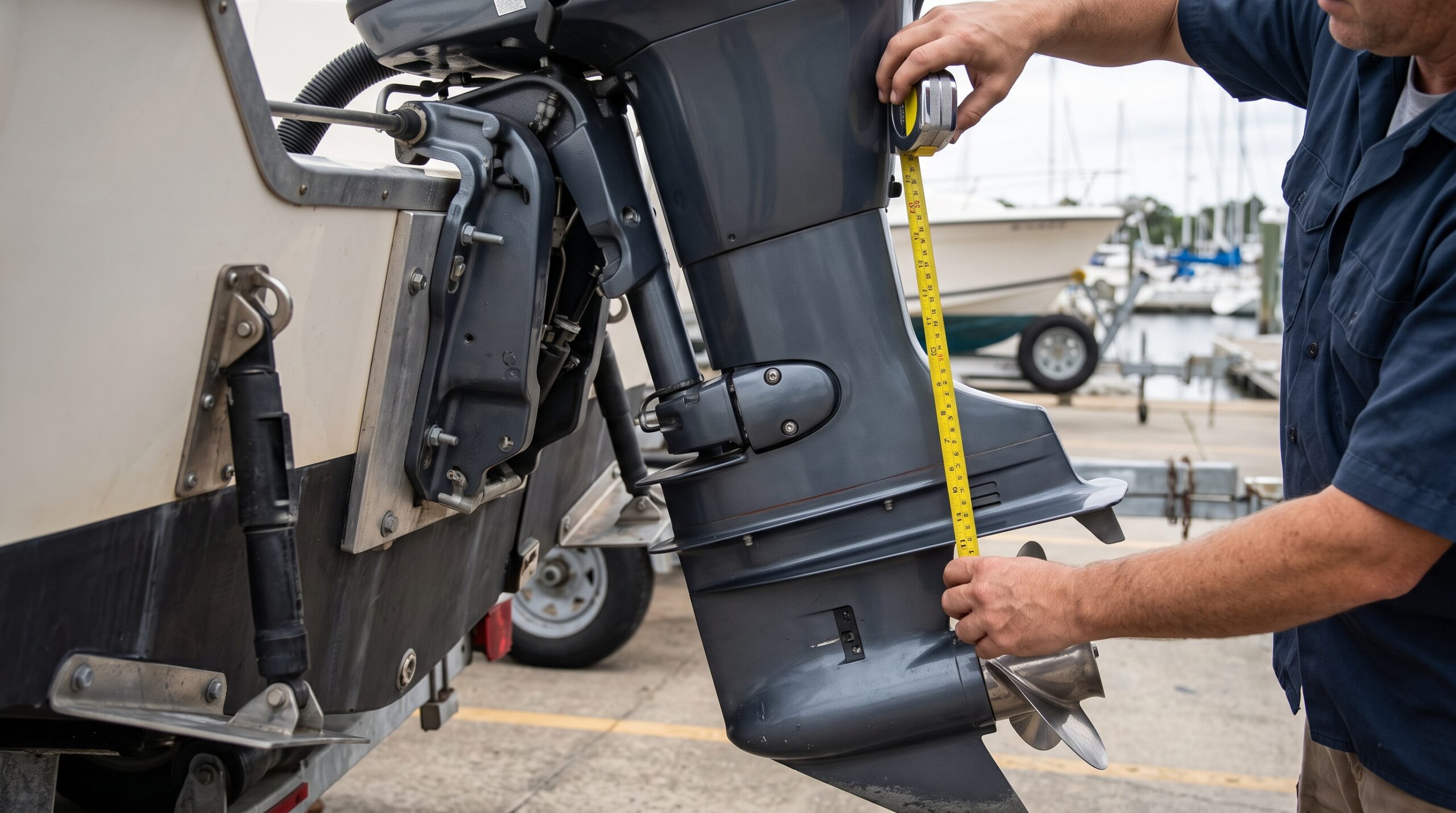 how do you measure shaft length on an outboard motor