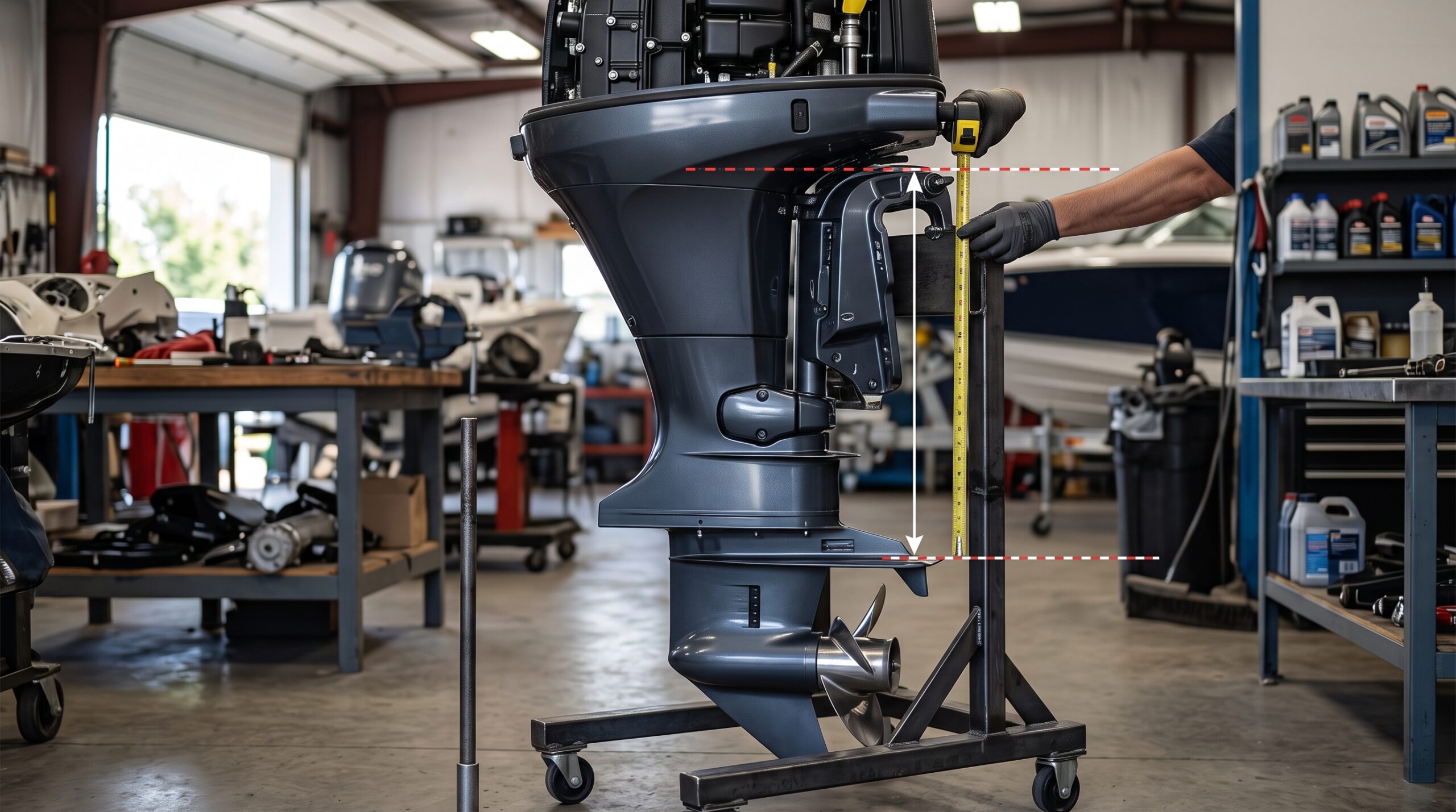 how to measure shaft length on outboard motor