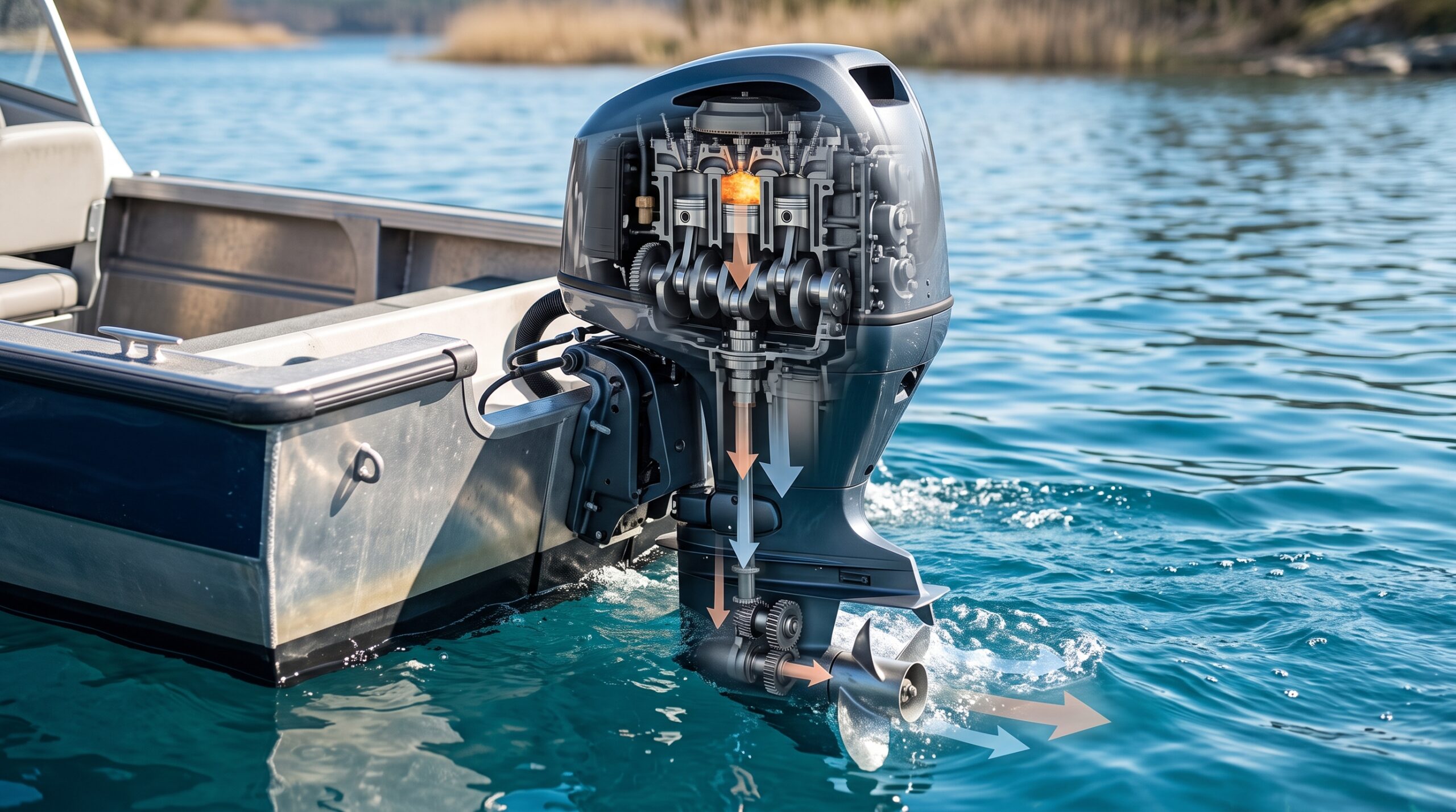 how does an outboard boat motor work