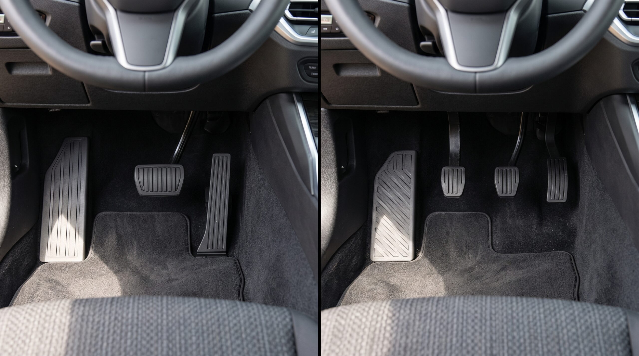what side is the brake on in a car